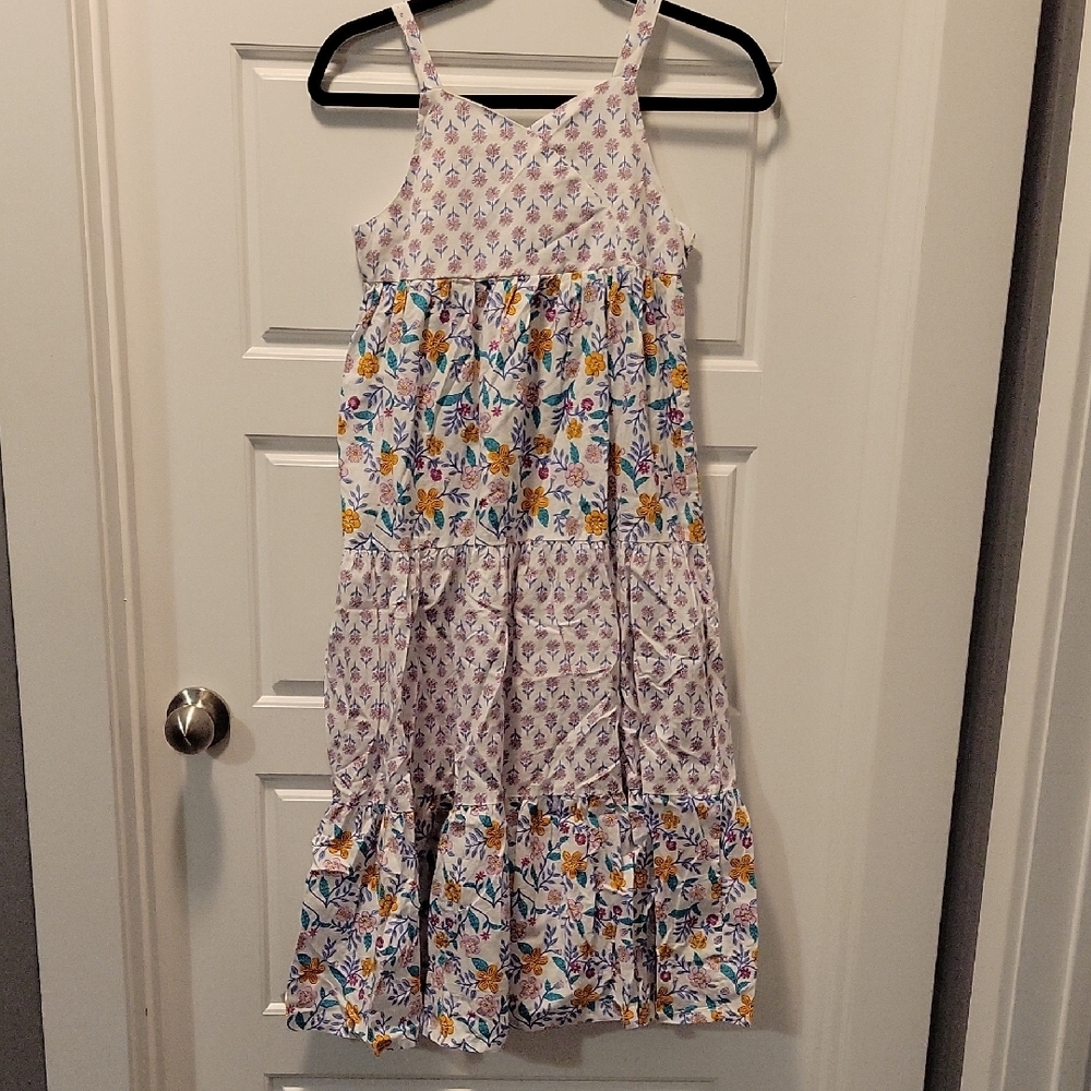 Carter's Pink and White Ruffled Tiered Sundress